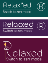 Katia Jarné Webdesigner Graphiste - Etude logo Relaxed 1