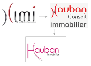 Katia Jarné Webdesigner Graphiste - Evolution logo LMI - HaubanConseil